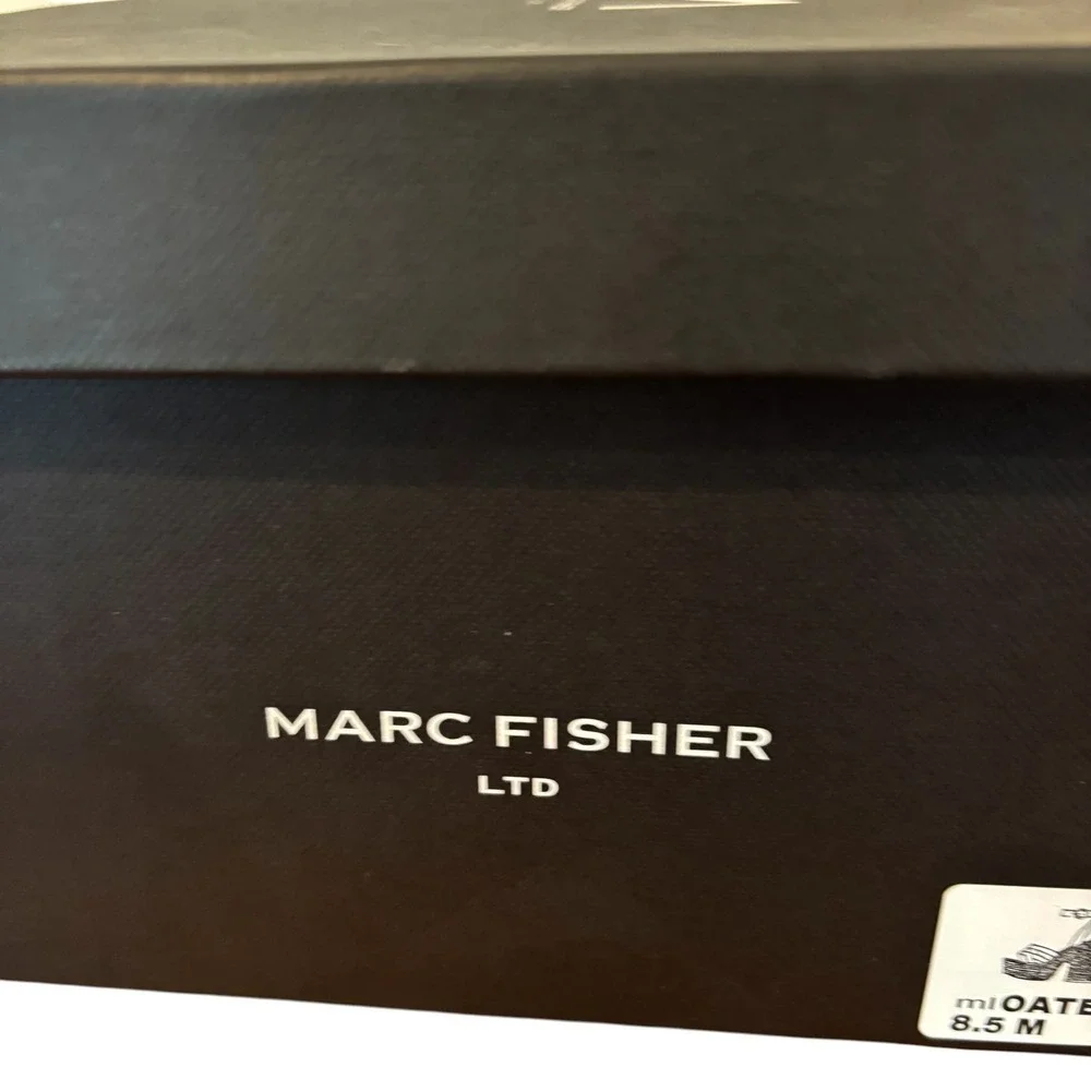 NIB Marc Fisher LTD Oaten Tan Suede Espadrille Platform Wedge Sandals 8.5M